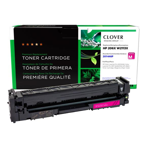 Toner Cartridge Store | Clover Imaging Remanufactured High Yield Magenta Toner Cartridge for HP 206X (W2113X)