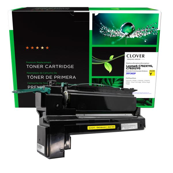 Clover Imaging Remanufactured High Yield Yellow Toner Cartridge for Lexmark C792