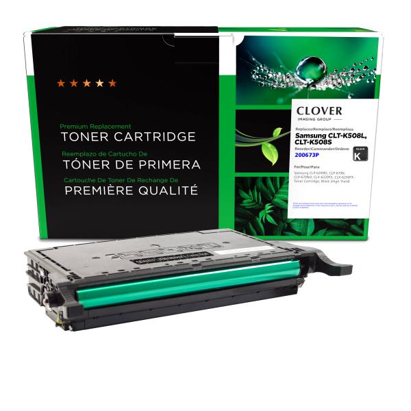 Toner Cartridge Store | Clover Imaging Remanufactured High Yield Black Toner Cartridge for Samsung CLT-K508L/CLT-K508S