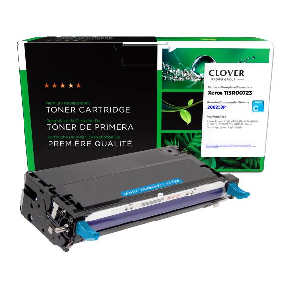 Toner Cartridge Store | Clover Imaging Remanufactured High Yield Cyan Toner Cartridge for Xerox 113R00723