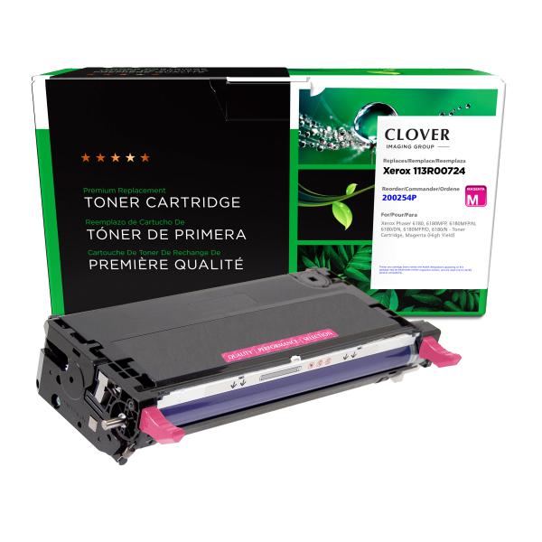 Clover Imaging Remanufactured High Yield Magenta Toner Cartridge for Xerox 113R00724