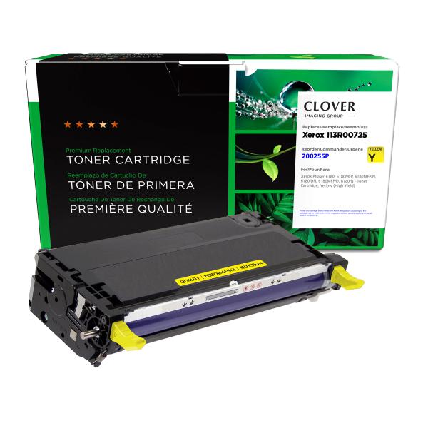 Clover Imaging Remanufactured High Yield Yellow Toner Cartridge for Xerox 113R00725